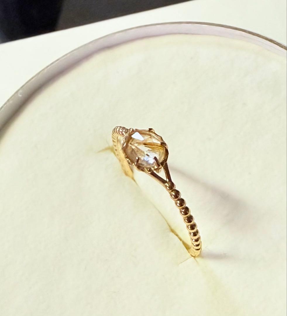 【NOIR DE POUPEE】K10 Lucia ルチルクォーツ リング