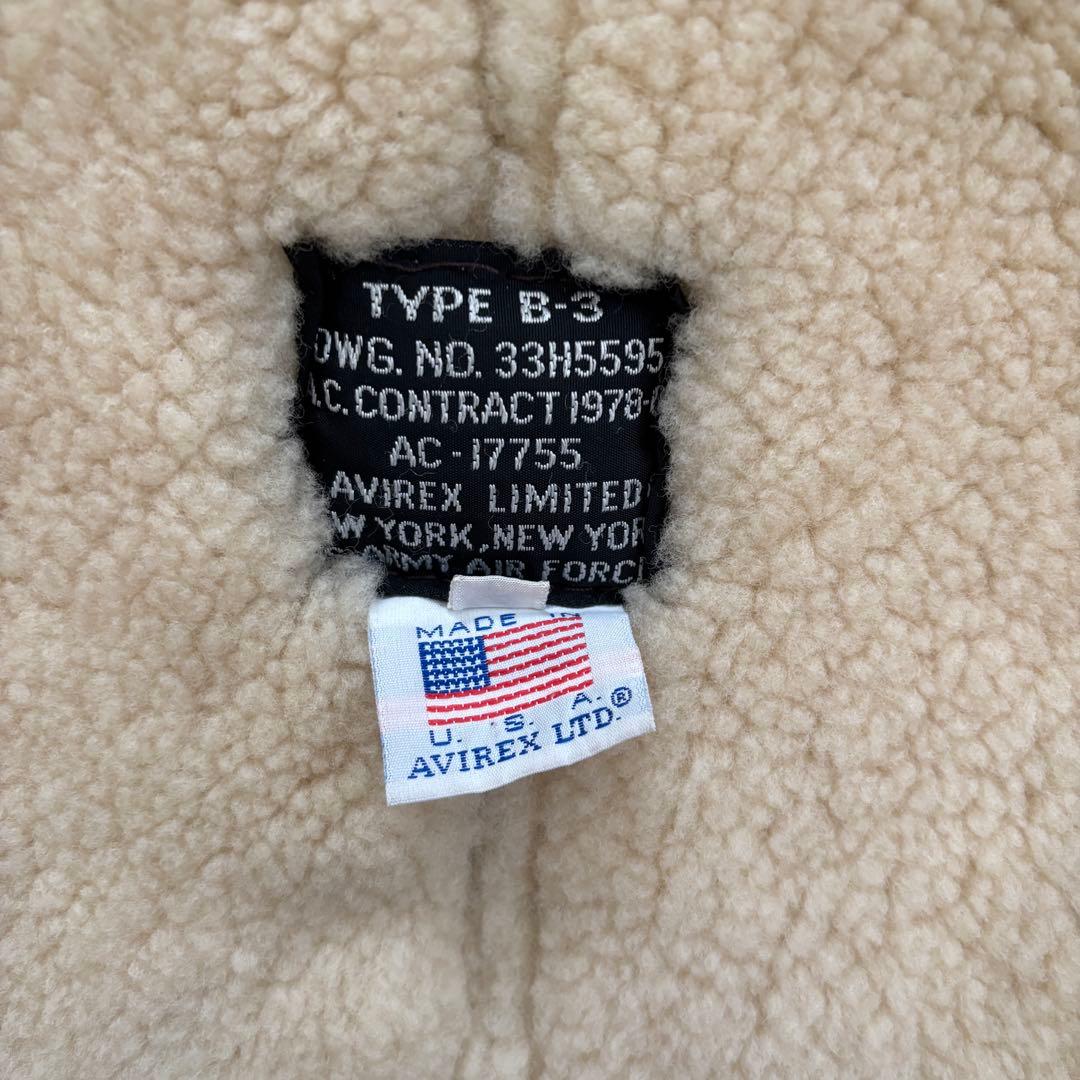 お値下げ済み 希少サイズ(44)AVIREX/B-3ムートンフライトジャケット