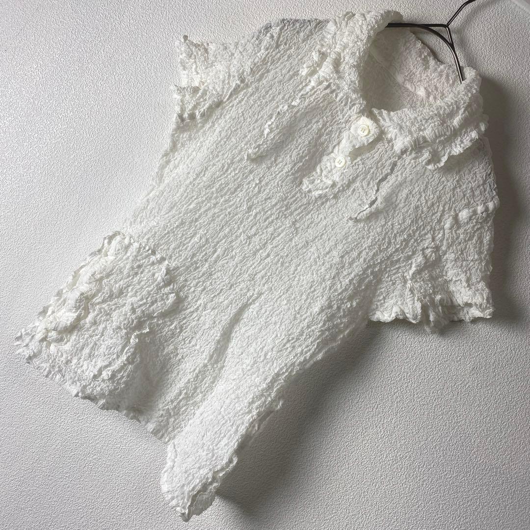 me by ISSEYMIYAKE シワプリーツ ブラウス 白