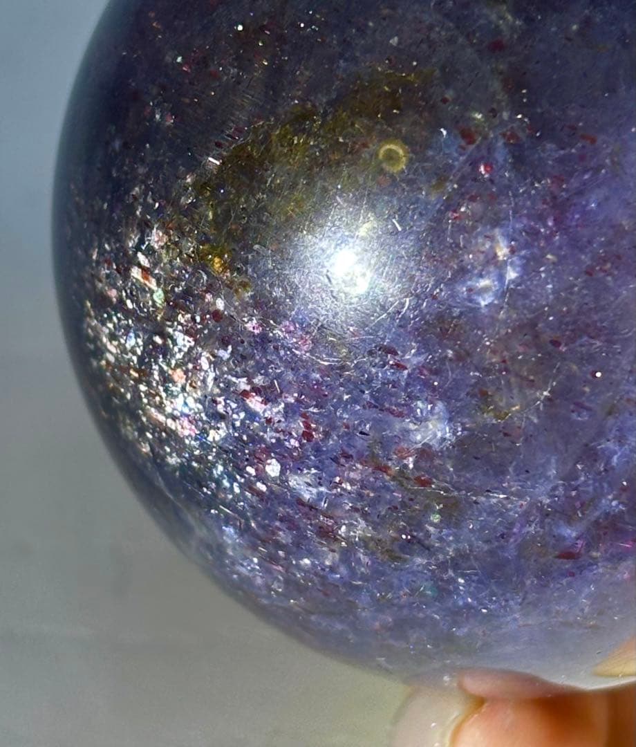 《大型アイオライト》深藍の奥行き　存在感スフィア　丸玉　希少　ブラットショット