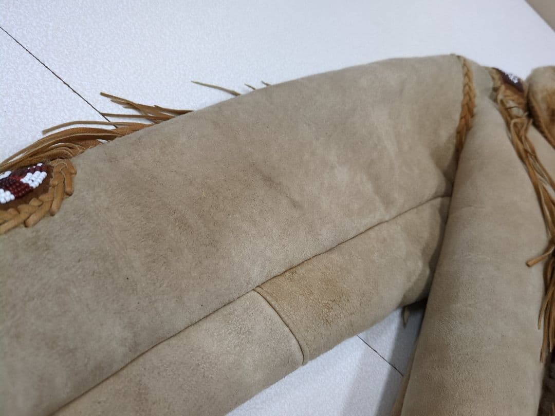 本革 ハンドクラフト クルミボタン ウエスタンレザースエードムートンジャケット