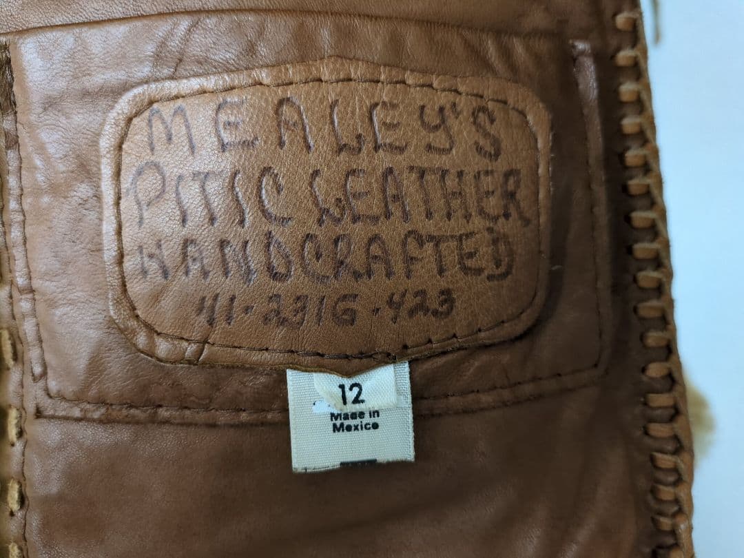 本革 ハンドクラフト クルミボタン ウエスタンレザースエードムートンジャケット