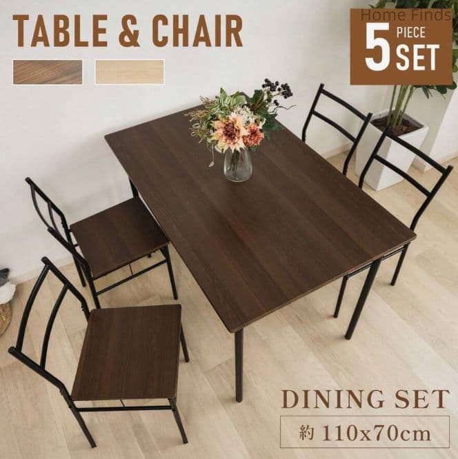 ダイニングテーブルセット4人用 5点セット幅110cmダイニングテーブルリビング