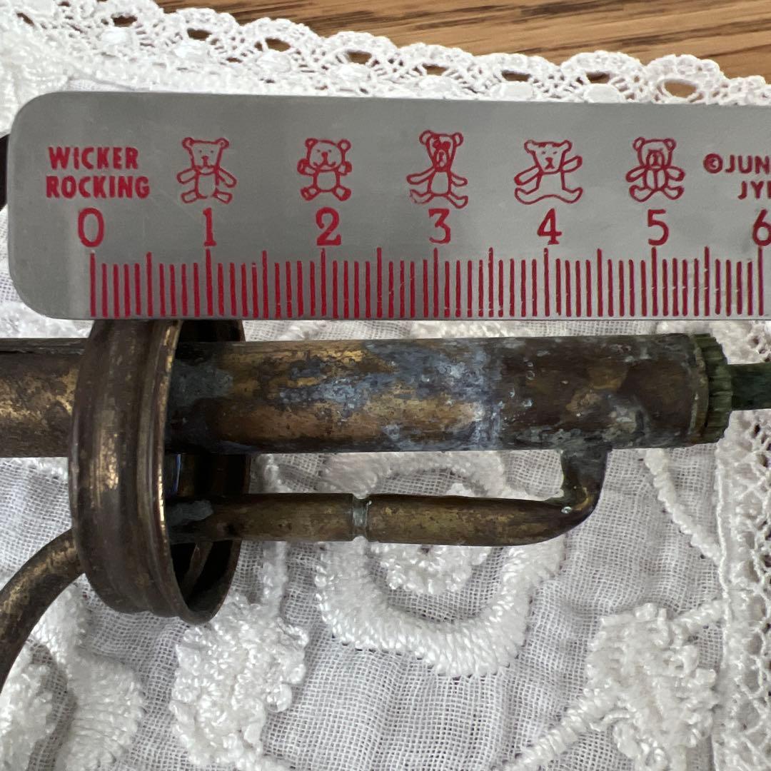 ヴィンテージ霧吹き ロイヤルブルーガラス瓶& 真鍮　made in UK