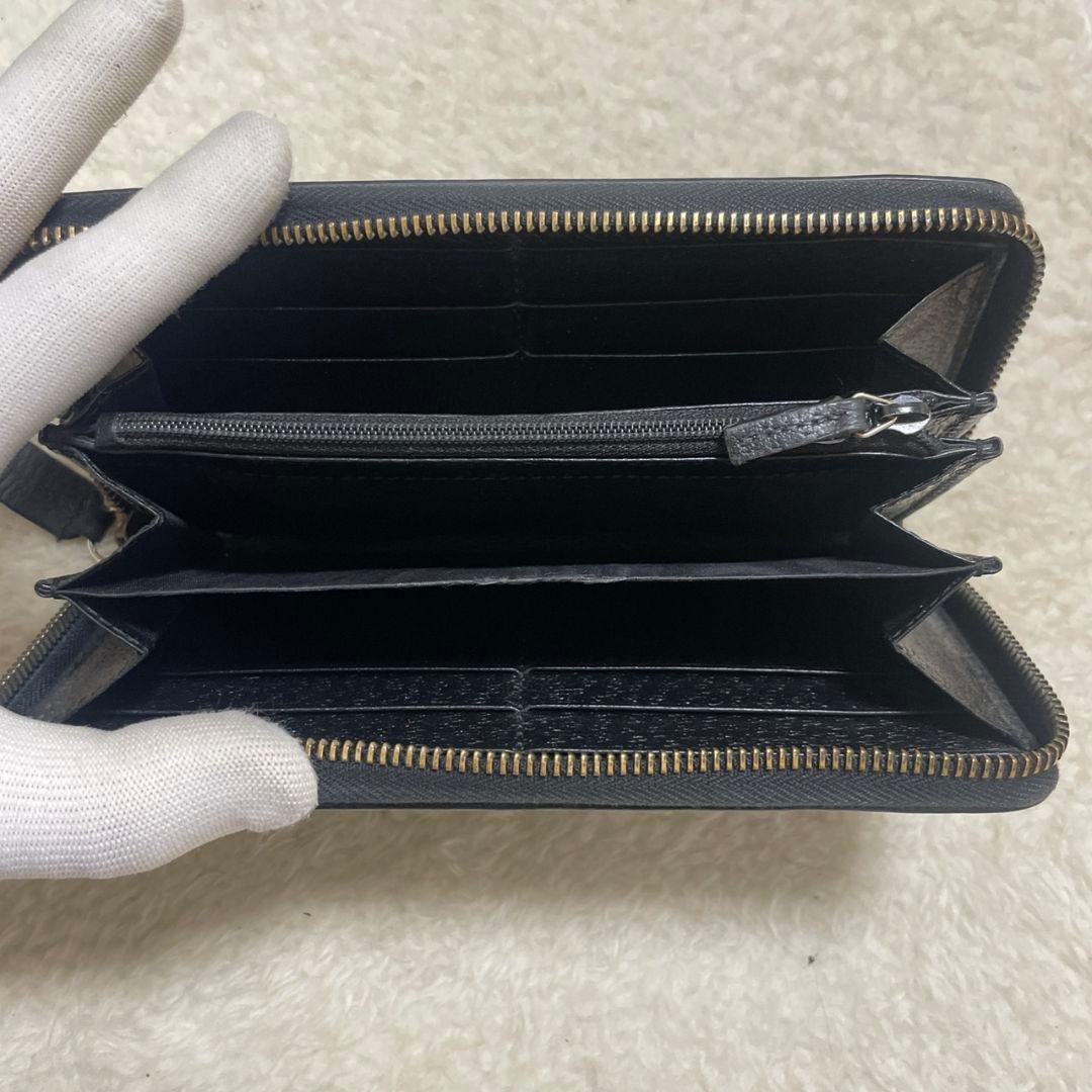 GUCCI　グッチ　ラウンドファスナー　アニマリエ　ブラック