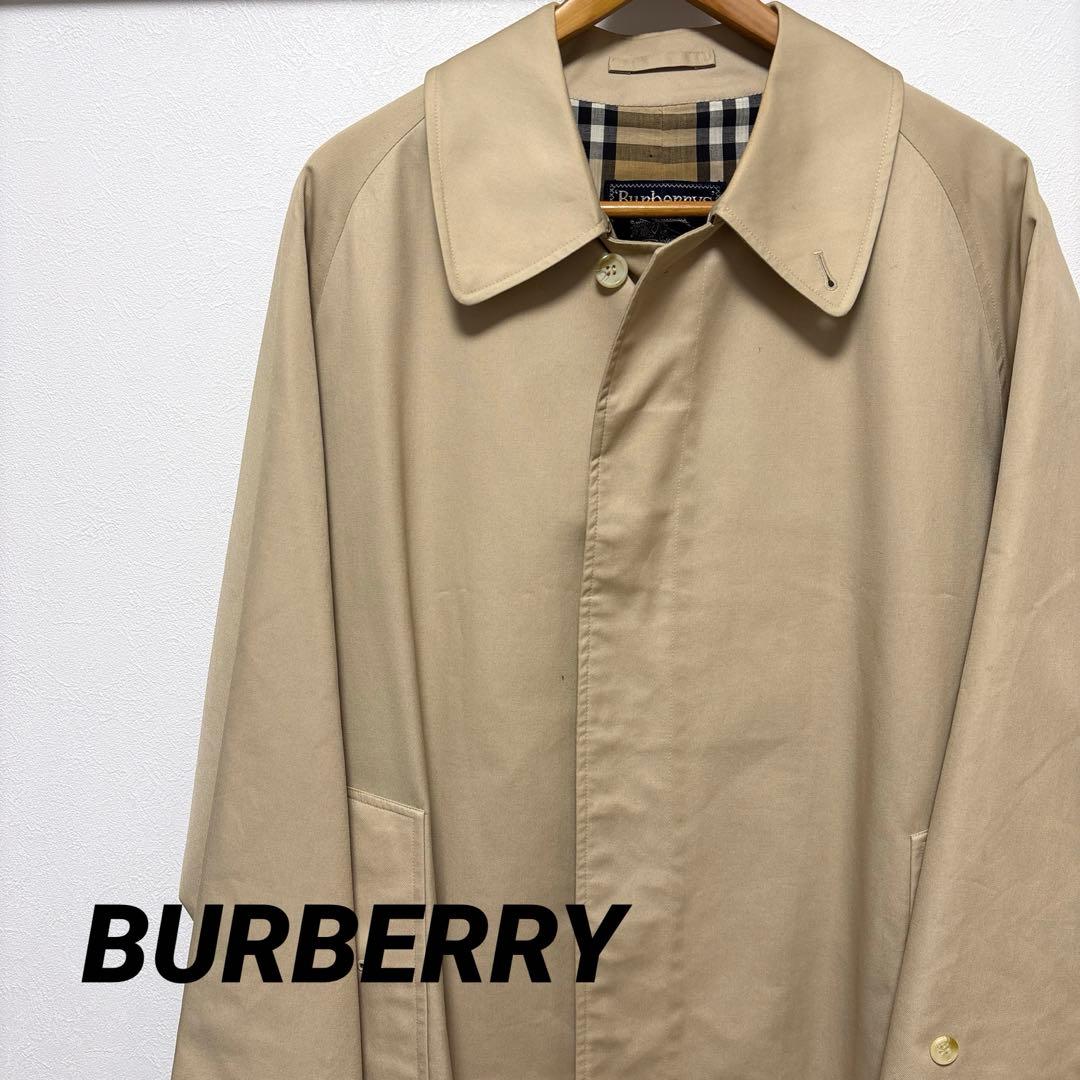▪️BURBERRY ステンカラーコート　内側ノバチェック　ベージュ　定番コート