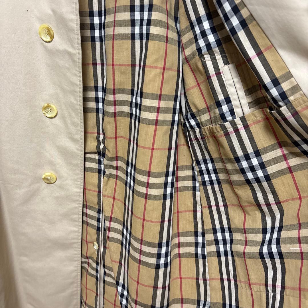 ▪️BURBERRY ステンカラーコート　内側ノバチェック　ベージュ　定番コート