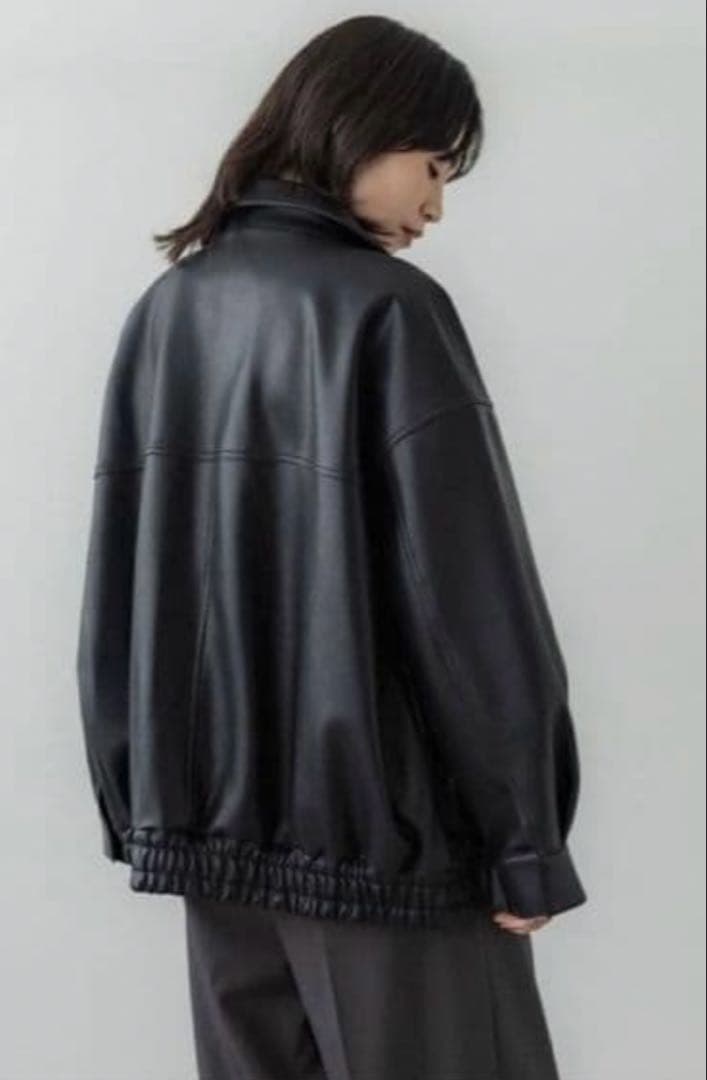 crewre ブラック フェイクレザー ジャケット　美品