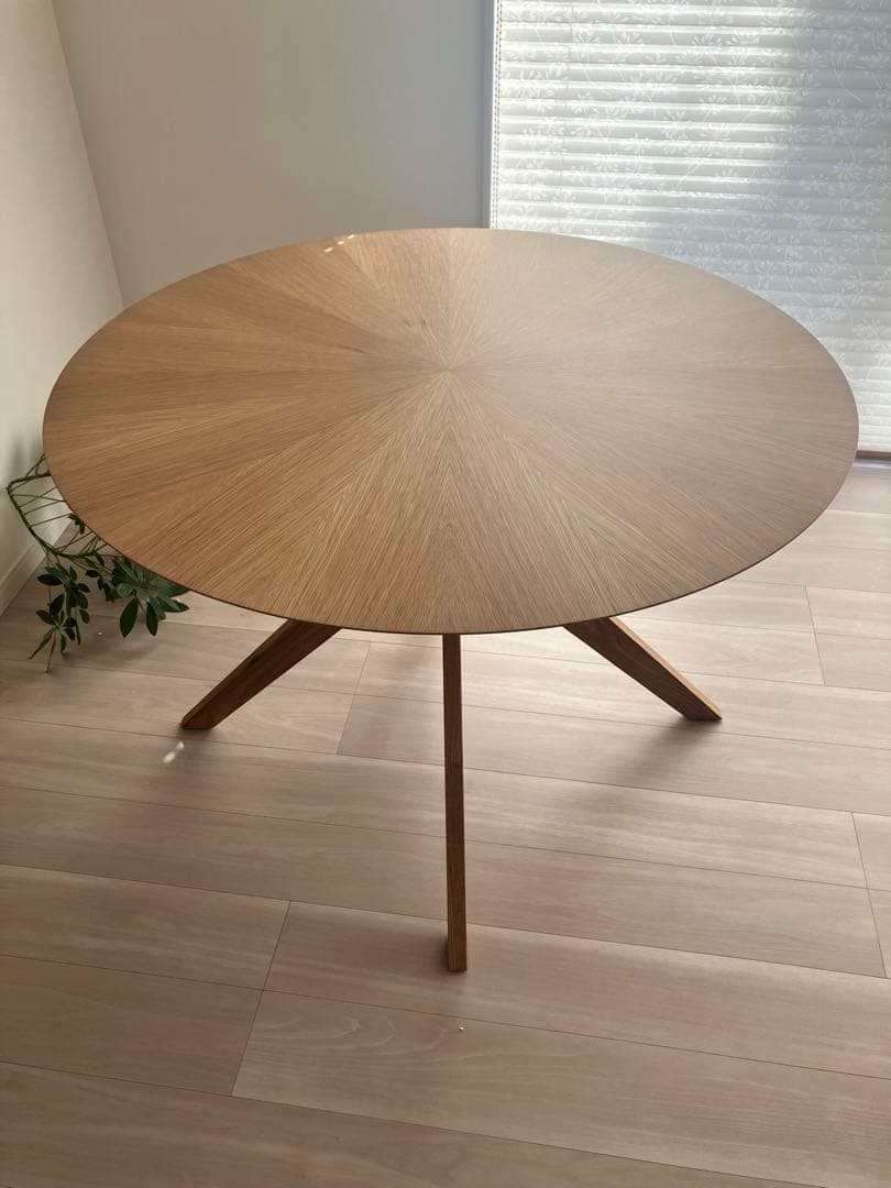 円型ダイニングテーブル110cm 北欧 オーク