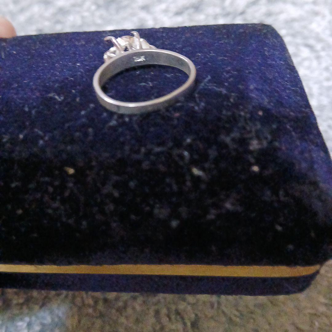 SILVAダイヤモンド風指輪18k指輪、真珠