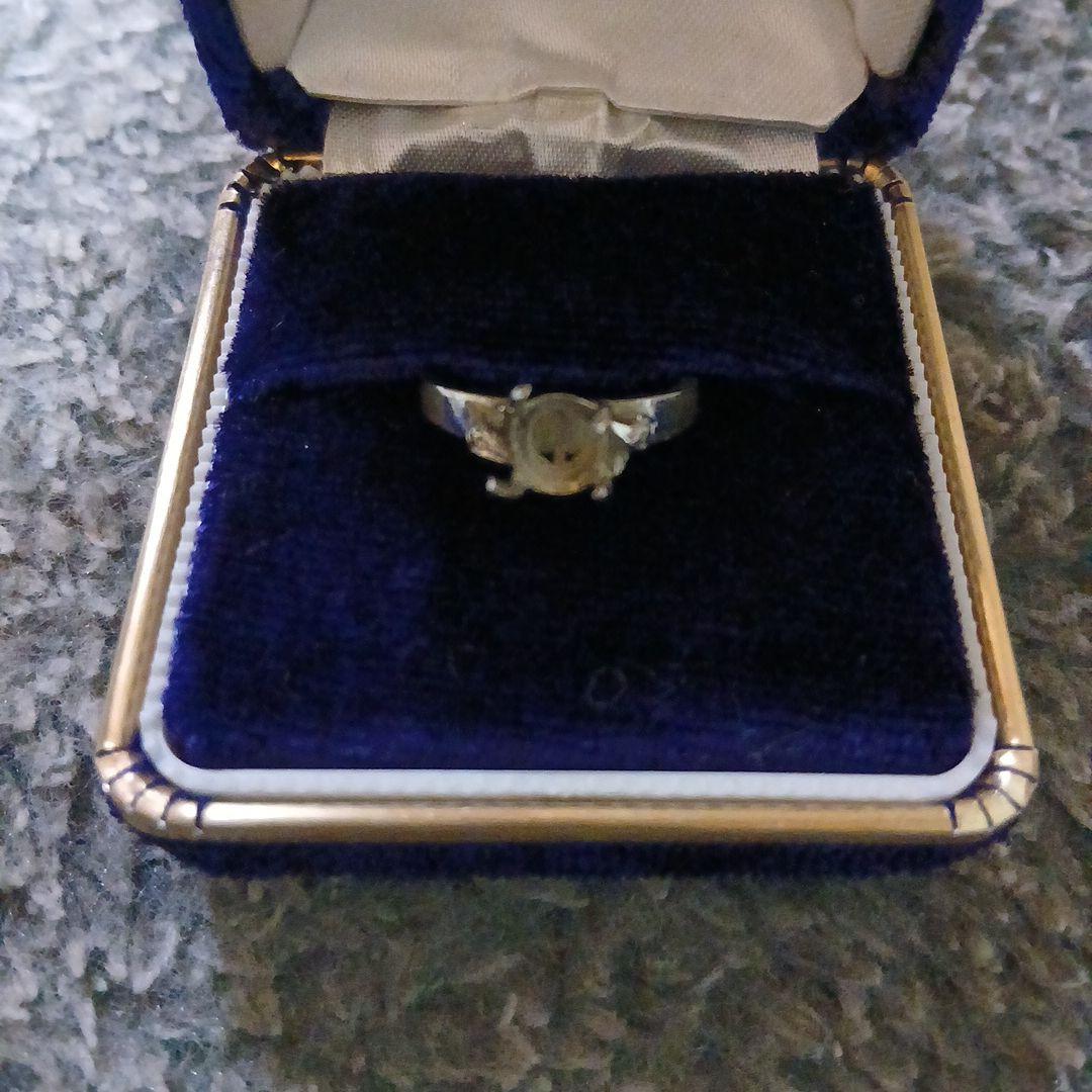 SILVAダイヤモンド風指輪18k指輪、真珠