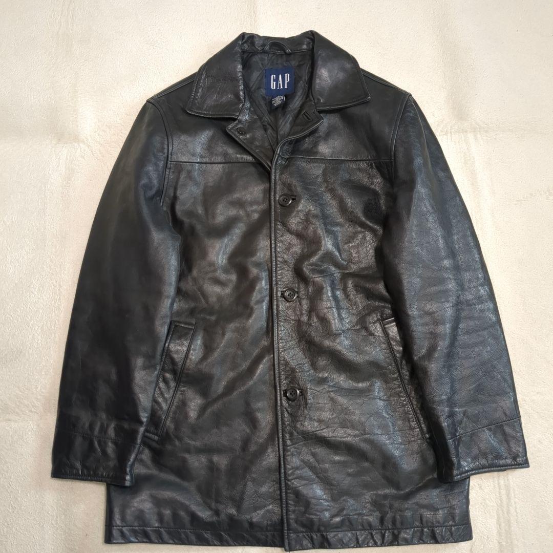 美品 オールドギャップ カーコート ブラック リアルレザー Sサイズ 野村訓市