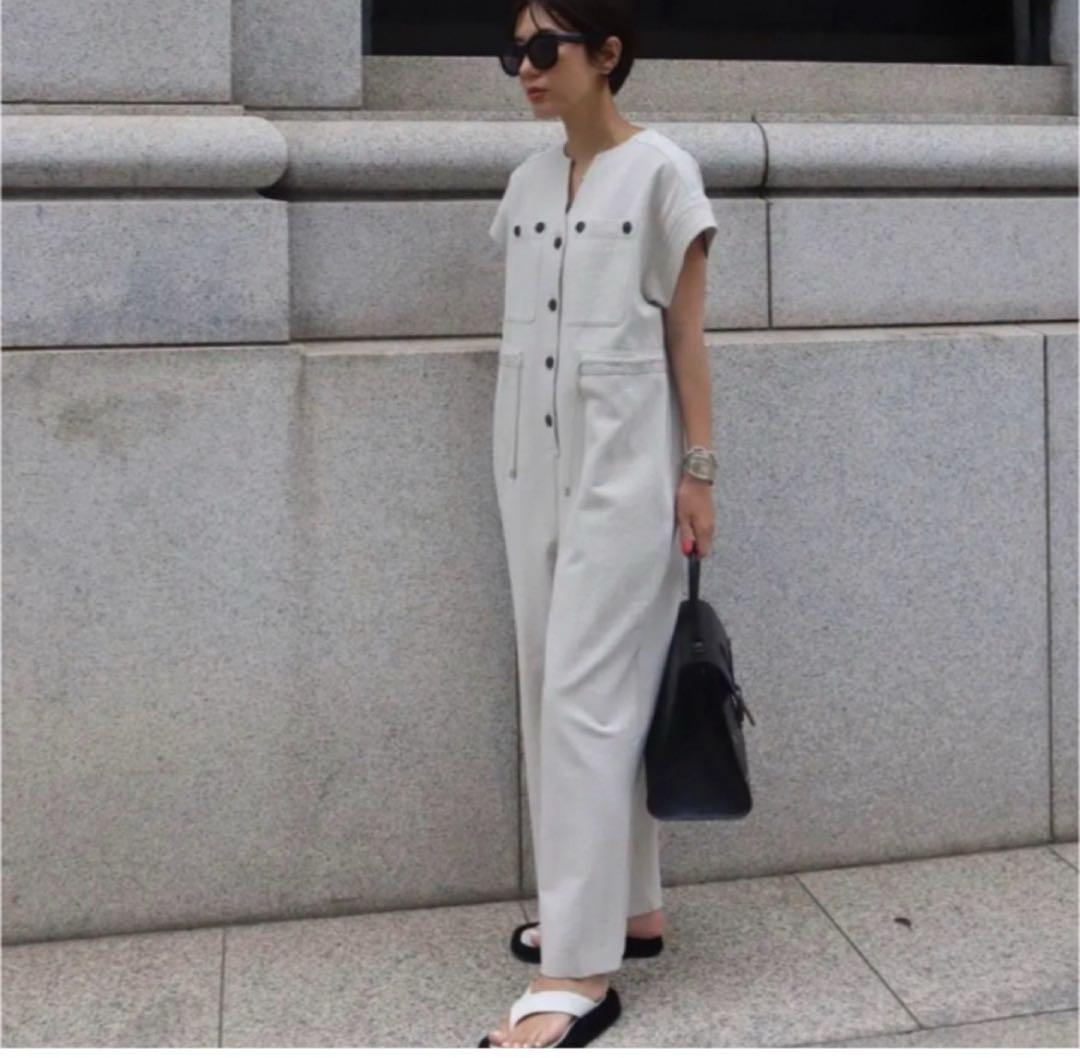 マチャット　machatt リネンオールインワン ホワイトオールインワン 半袖