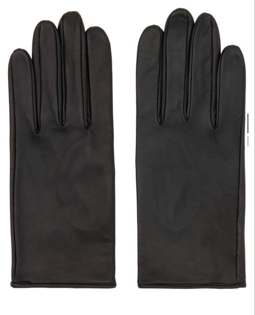 【ERNEST W. BAKER】ブラック スナップボタン レザーグローブ