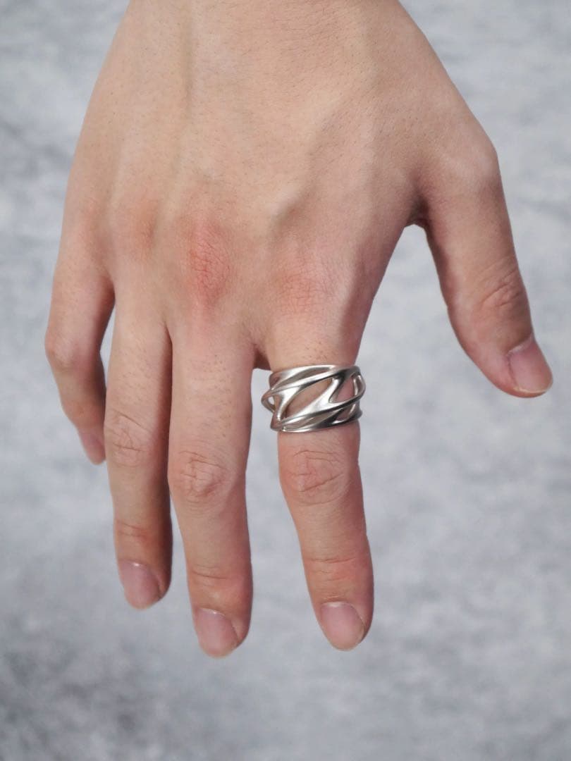 XG着用 YKINDシルバーウェーブオープンリング フリーサイズ