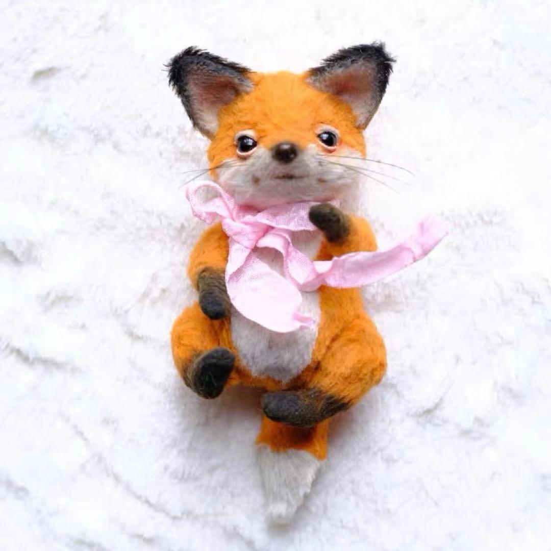 目を閉じれば 仔キツネ アーティストベア 海外作家様 ハンドメイド ぬいぐるみ