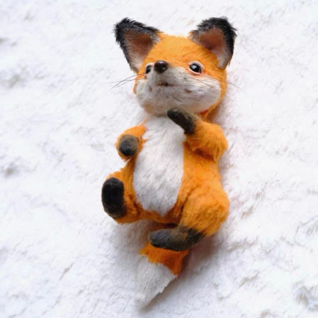 目を閉じれば 仔キツネ アーティストベア 海外作家様 ハンドメイド ぬいぐるみ