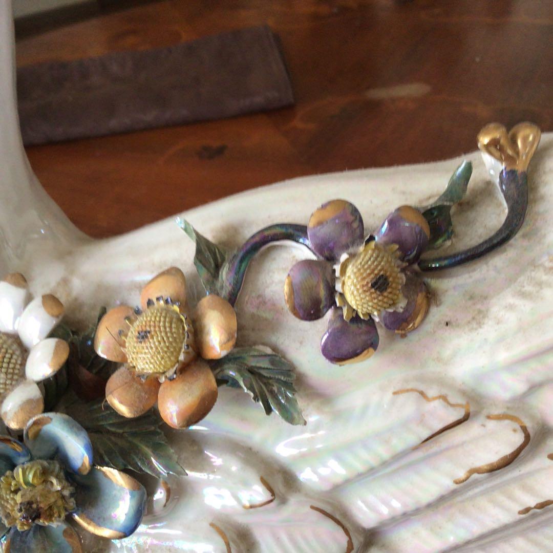 インテリア 置物 インポート ドマン イタリア製 白鳥 陶器