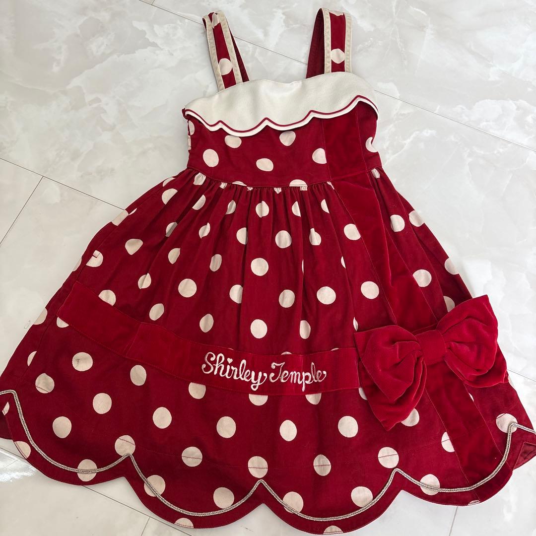 シャーリーテンプル♡美品♡ラッピングリボン♡でかリボン♡ジャンスカ120