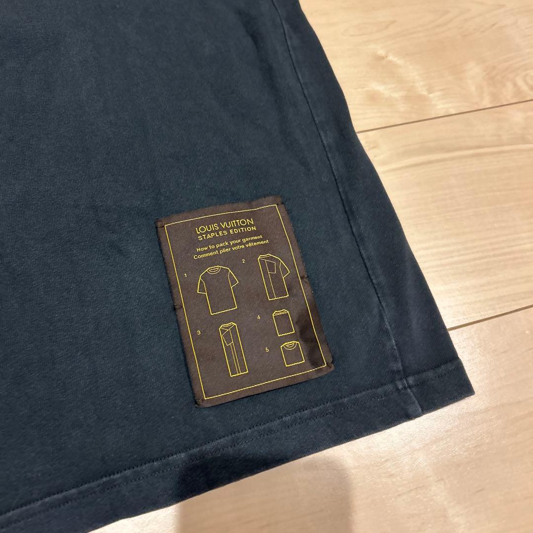 ヴィトン　インサイドアウト　ロゴ　タグ　Tシャツ　ステープル　反転　ダメージ