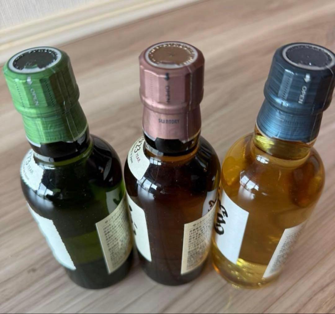 【新品未開封】山崎 白州 知多 ウイスキー180ml 3本セット