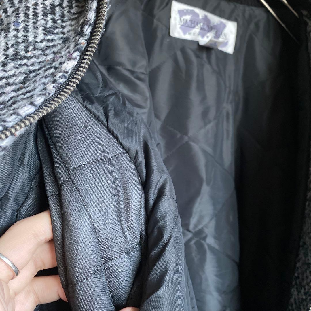 80s90s USA製 MICHAEL MORGAN ネップツウィードブルゾン