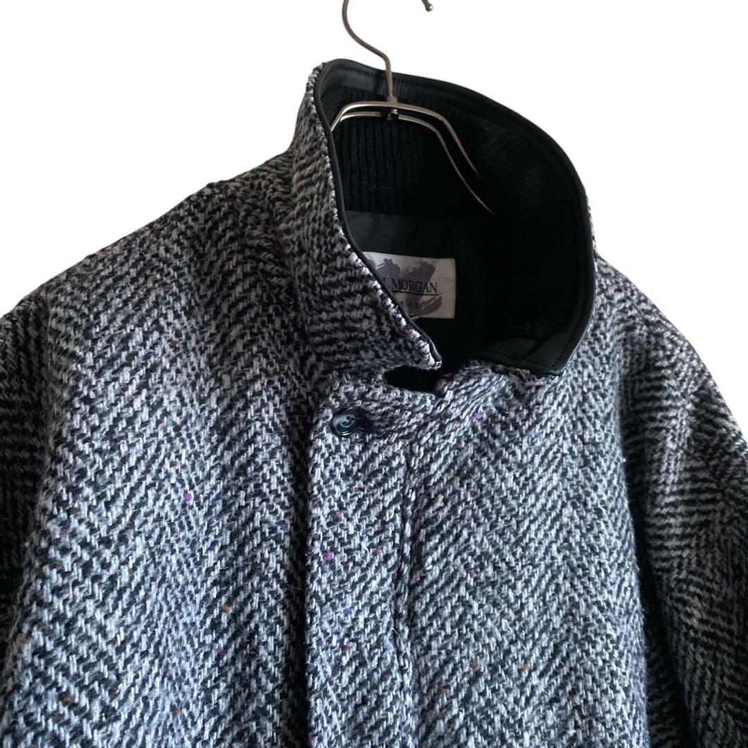80s90s USA製 MICHAEL MORGAN ネップツウィードブルゾン