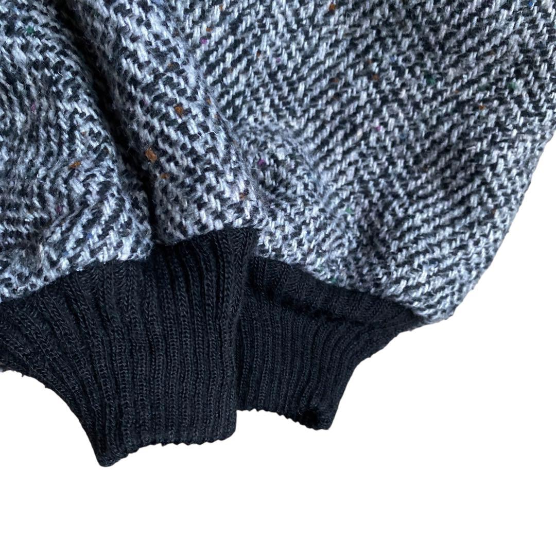 80s90s USA製 MICHAEL MORGAN ネップツウィードブルゾン