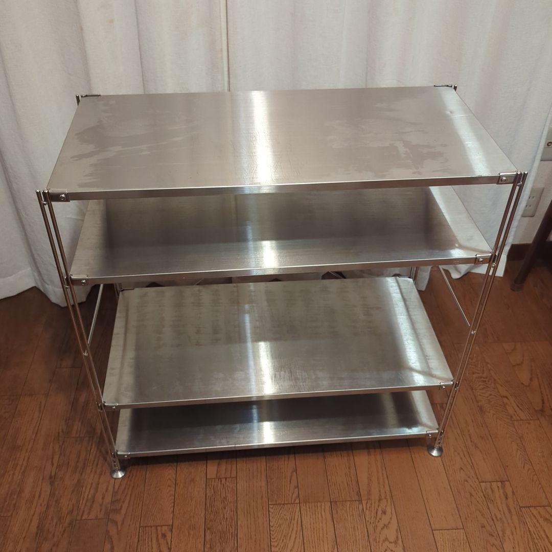 無印良品ステンレス製4段オープンシェルフ