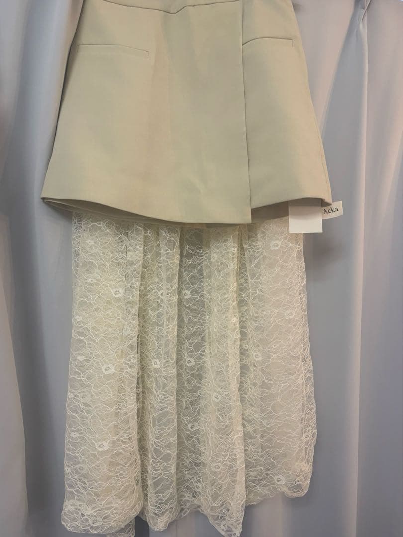 スカート Acka. lace layered skirt