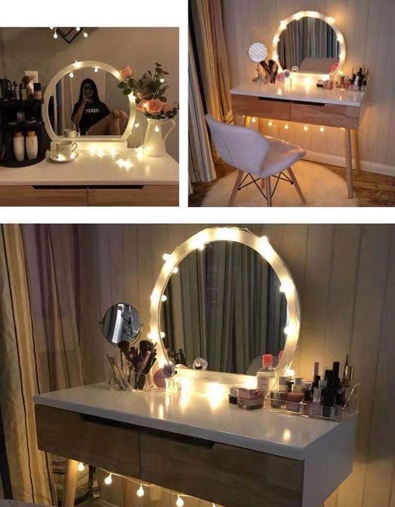 即日発送　北欧風ins話題オシャレドレッサー　コスメデスクスツールセット