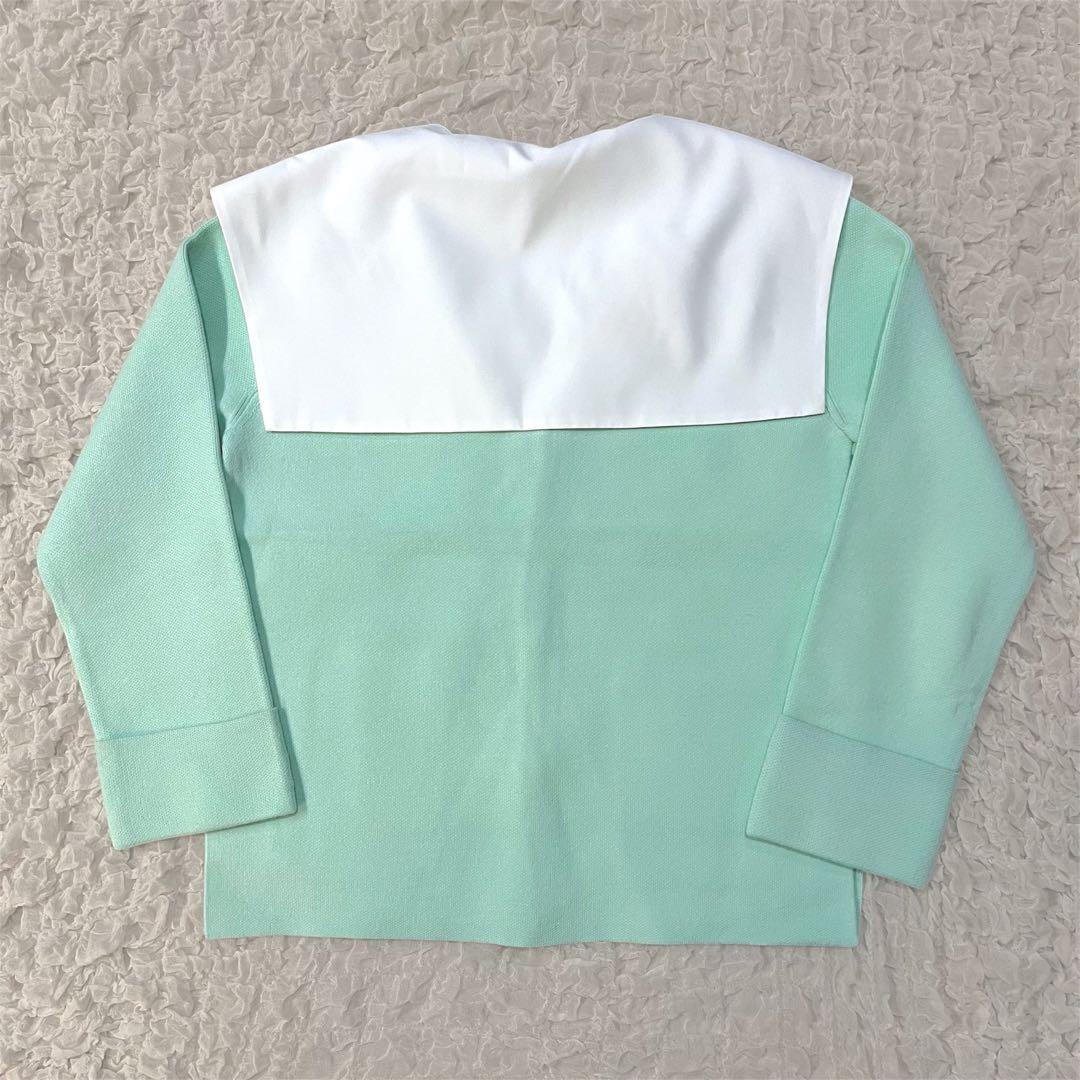 【新品未使用】Bibiy. ビッグカラーニットカーディガン ミントグリーン