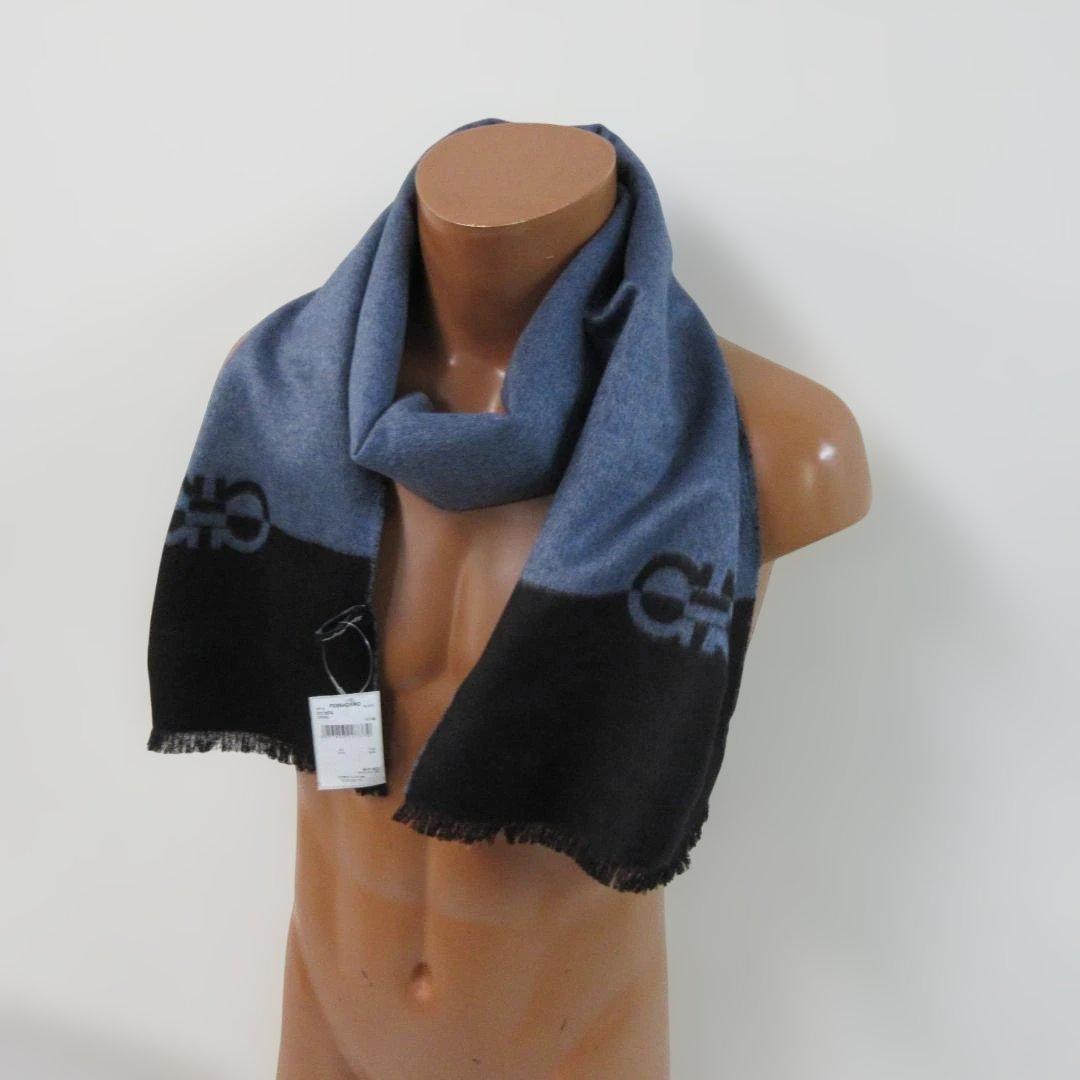 定価41800円の7割引フェラガモ絹カシミヤ新品箱付Ferragamoマフラー