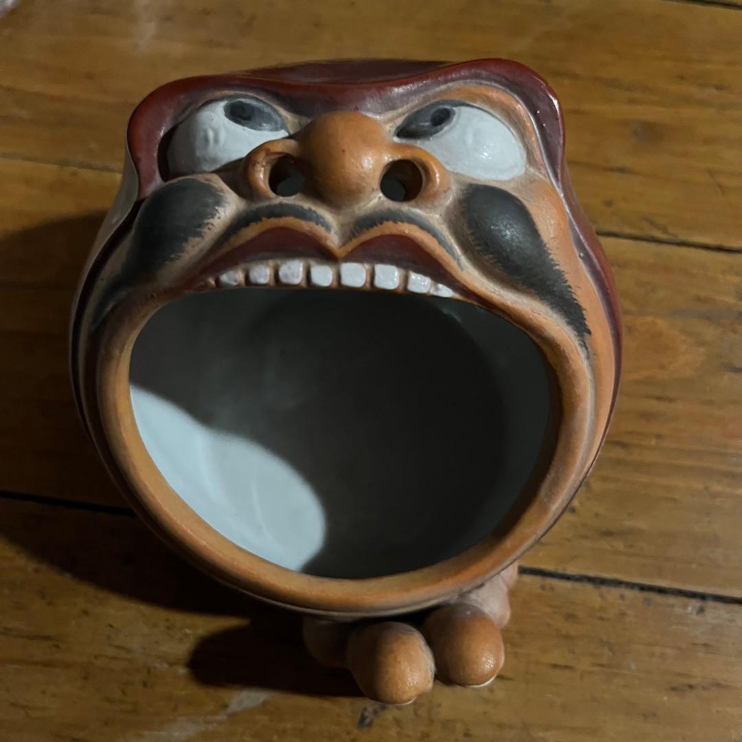 baiya 九谷焼　陶芸　お着物　アンティーク　灰皿　だるま　年代物