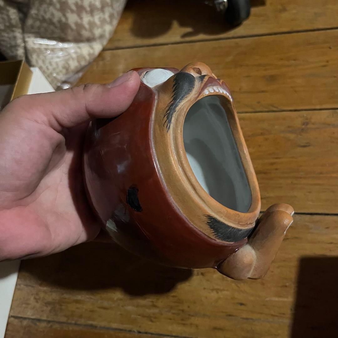 baiya 九谷焼　陶芸　お着物　アンティーク　灰皿　だるま　年代物