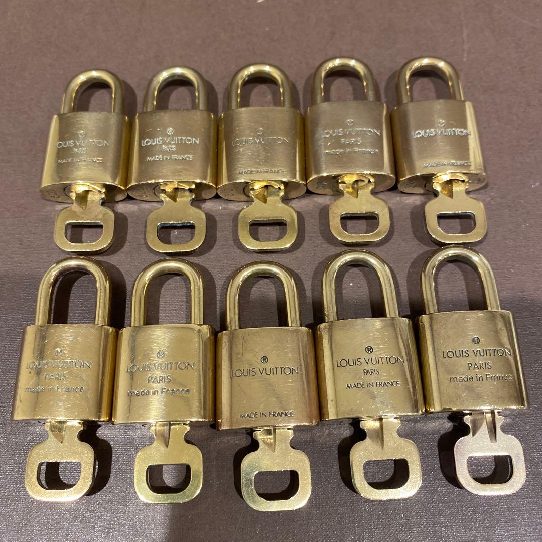 L00155 ルイヴィトン　パドロック　10セット　カデナ　南京錠　鍵