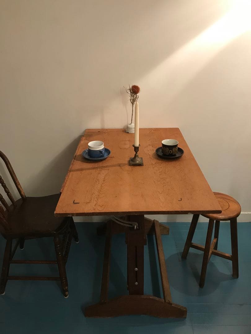 アメリカヴィンテージ木製ドラフティングテーブル　アンティーク製図台