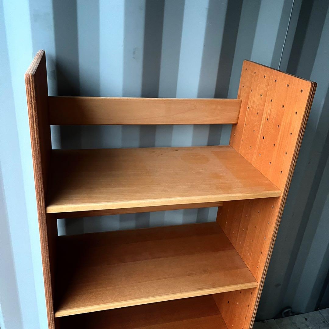 取付無料！フォルミオ 子ども家具 北欧風天然木ナチュラル四段シェルフ 本棚✨
