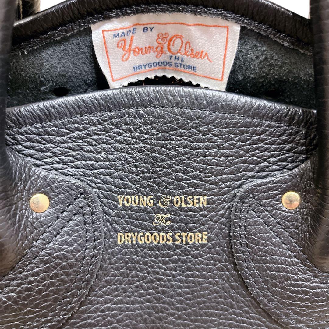 ヤングアンドオルセン プチトートバッグ ショルダー 2WAY ブラック レザー