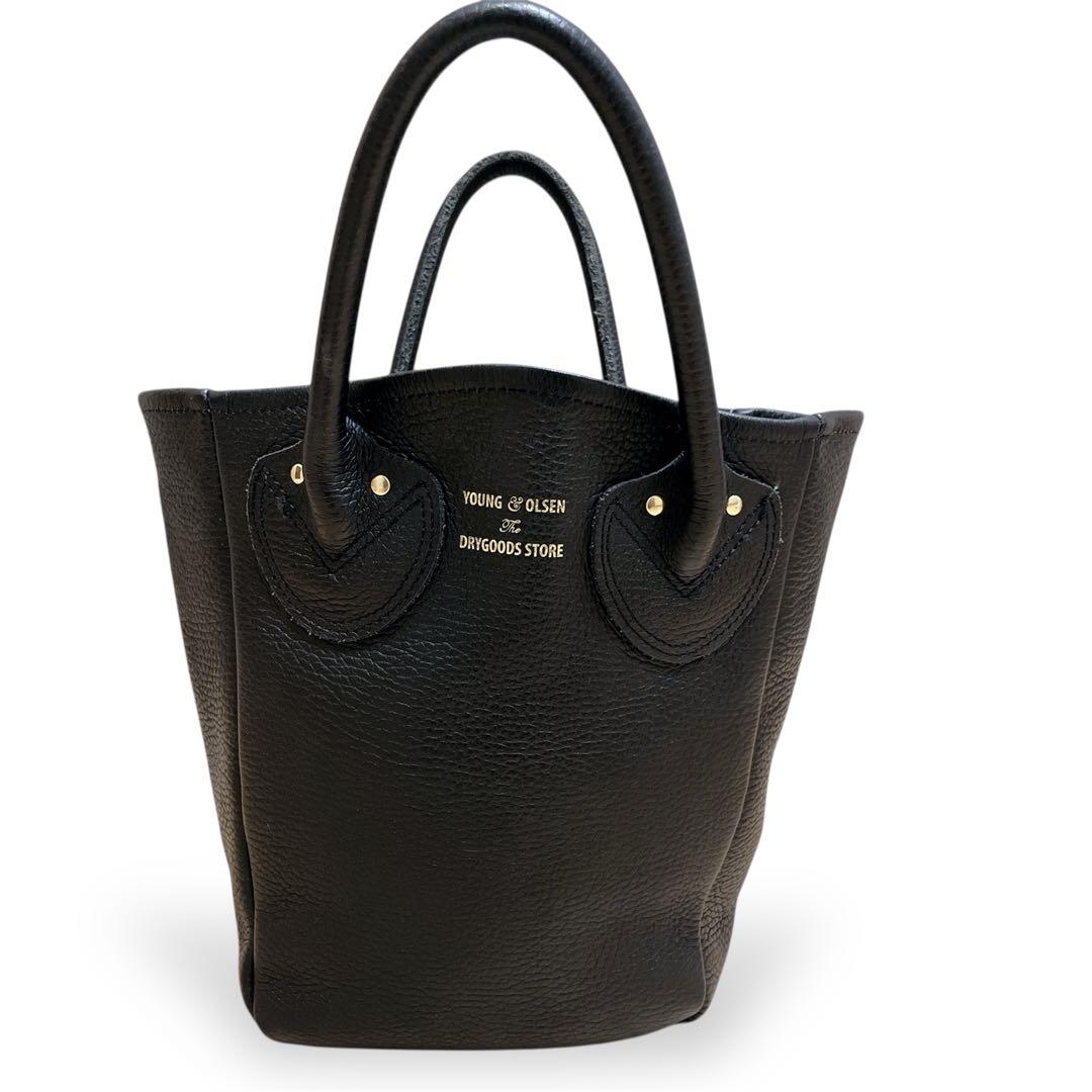 ヤングアンドオルセン プチトートバッグ ショルダー 2WAY ブラック レザー