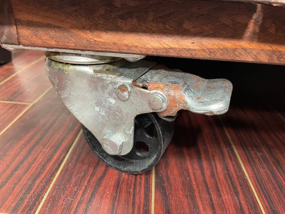 専用 ビンテージ アルミトランク トロリー センターテーブル インダストリアル