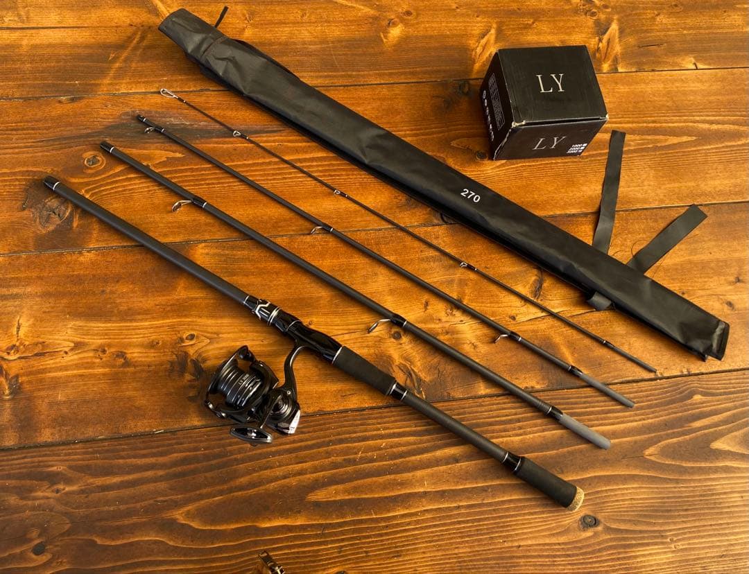 シーバスセット　スピニングロッド カーボン　シーバス　9ft 4ピース 超軽量