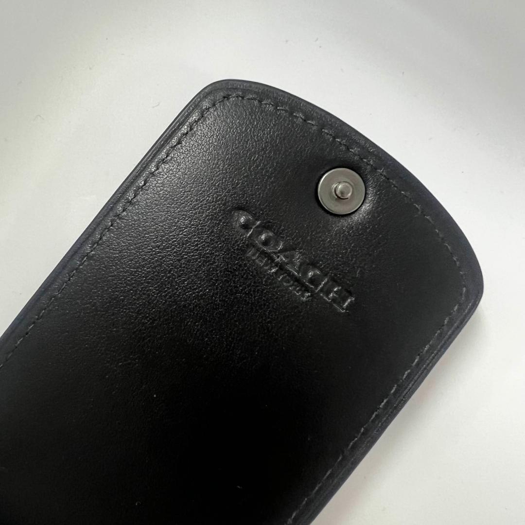 COACH ネームタグ シグネチャー ラゲッジタグ チャコール
