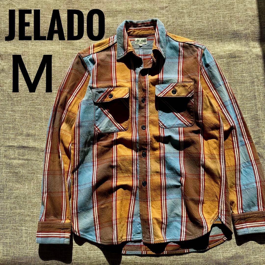 【希少配色】JELADO ジェラード ネルシャツ 15 M チェック柄 日本製