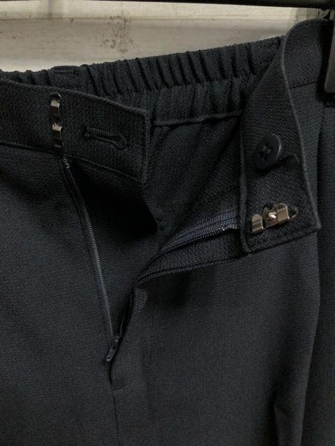 新品☆6L♪紺系♪ノーカラー＆テーパードパンツスーツ♪お仕事☆p698