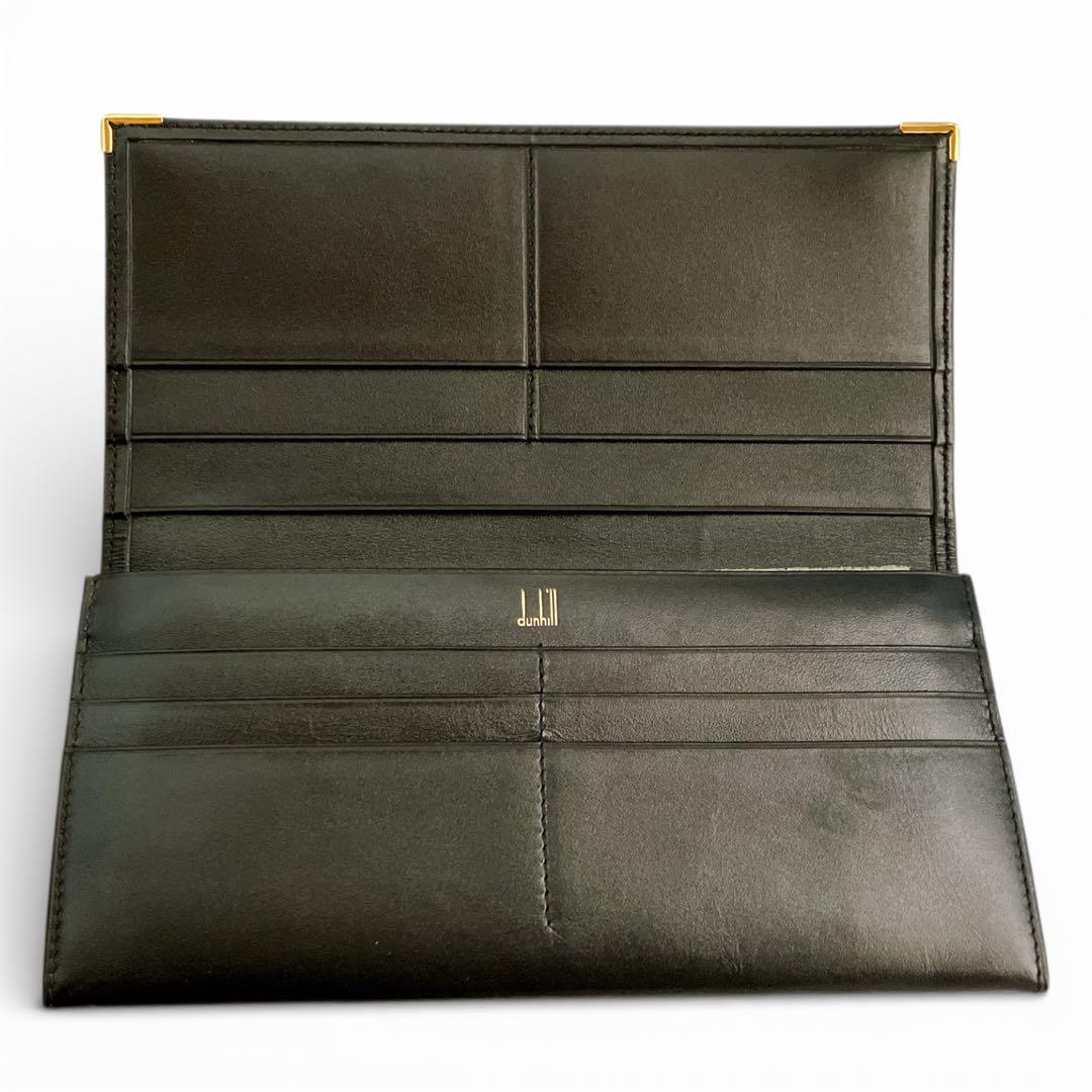 ダンヒル 未使用品 スペイン製 レザー 長財布 ブラック ギャランティ 箱付き