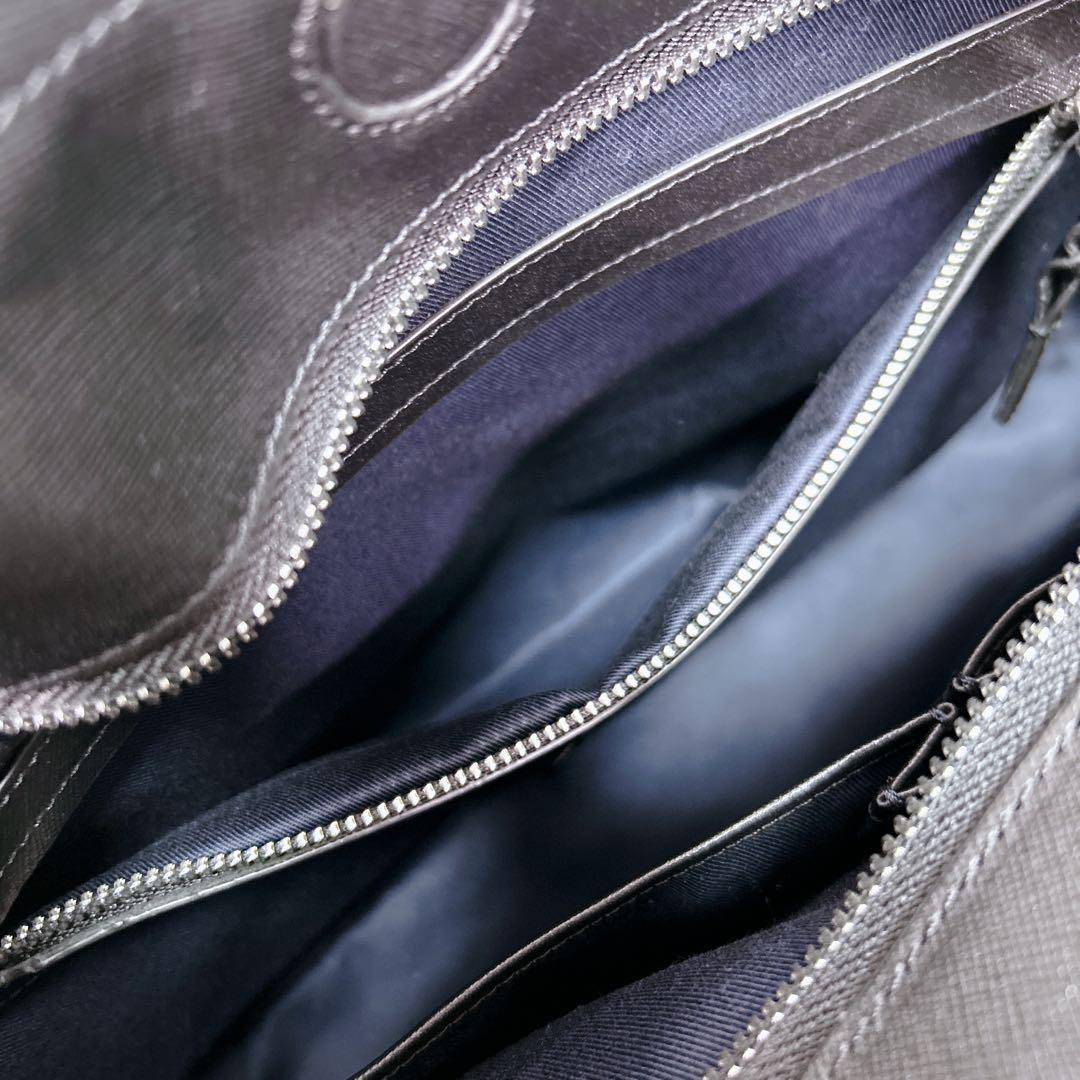 【極美品】PID トートバッグ サフィアーノレザー ブラック 大容量 自立 舟型