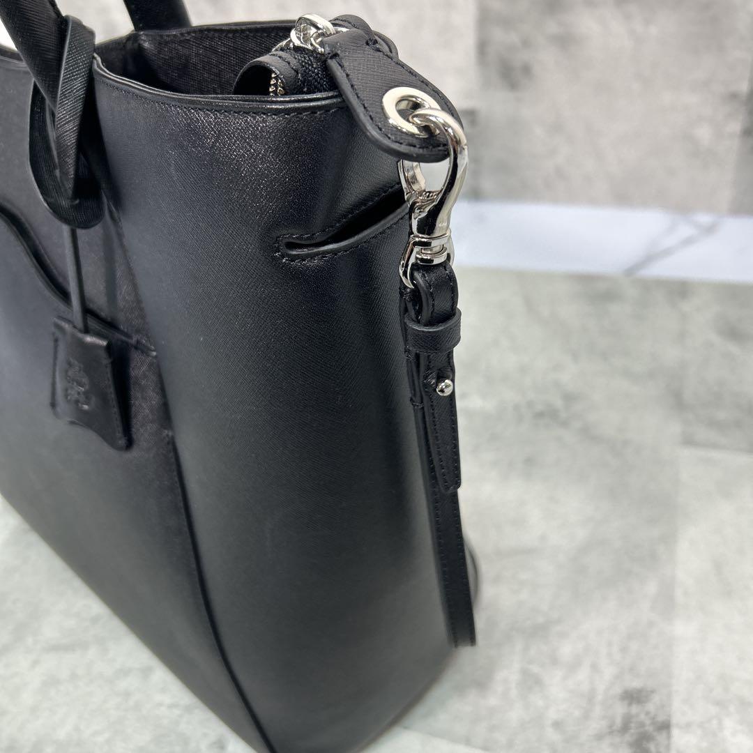 【極美品】PID トートバッグ サフィアーノレザー ブラック 大容量 自立 舟型