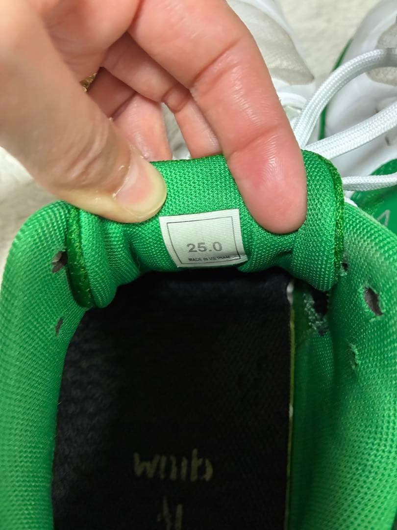 バレーボールシューズV-SWIFT FF3Sオリジナルデザイン白×緑×銀VA17