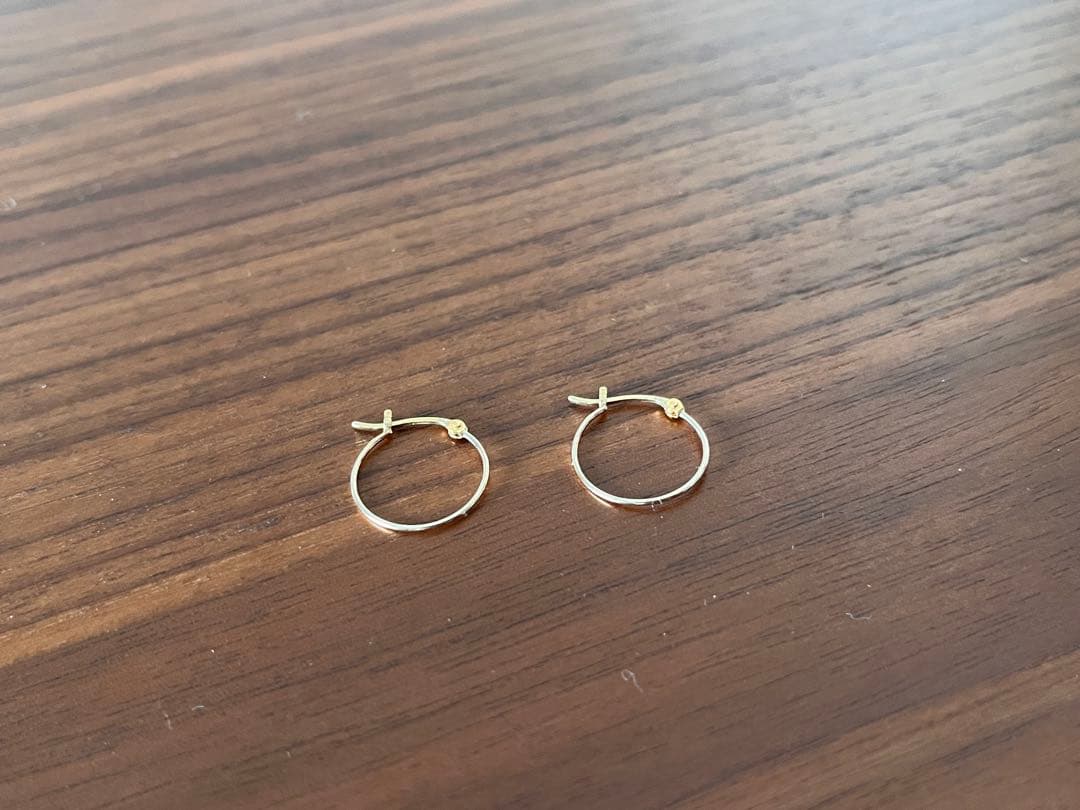 18K フープピアス